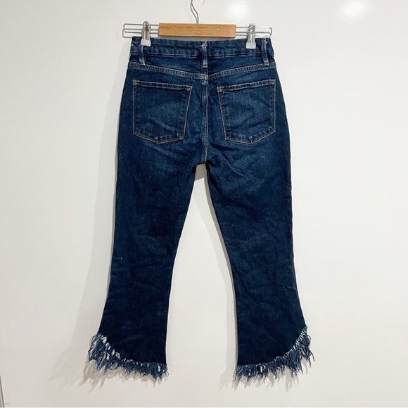 FRAME - Le Crop Mini Boot Jean Shredded Raw Hem in Bayberry - Picture 7 of 12
